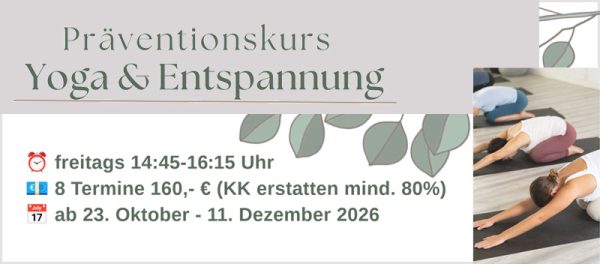 Präventionskurs „Yoga & Entspannung“